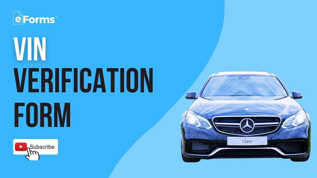 Free Vin Verification Form Pdf Word Eforms 42 Off