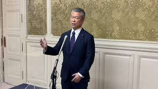 2022年4月26日　馬淵国対委員長　自民党高木国対委員長との会談後ぶら下がり