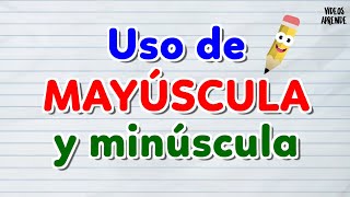 Uso de mayúsculas y minúsculas - Videos Aprende #gramatica #mayusculas #minusculas