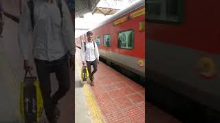 22416 AP express arriving at Ballarshah juction(BPQ) # Indian rail #travel #Vlog