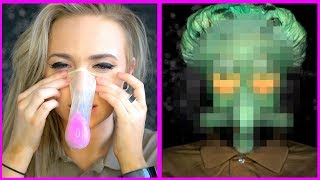 I Tried Turning Myself Into Squidward Using Only Drugstore Makeup / Products