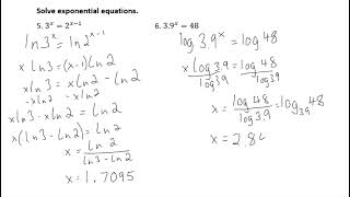 Lecture 9.6 - Solve Exponential and Logarithmic Equations