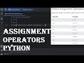 Assignment Operators in python | Compound Operators Hindi/Urdu