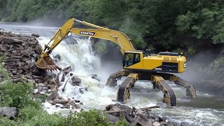 The Beaver Dams Removal With GIANT Excavator - Most Satisfying Cleanup Ever