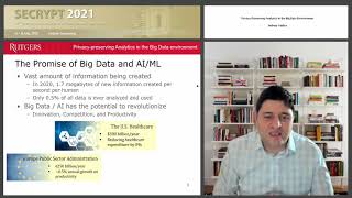 "Privacy-Preserving Analytics in the Big Data Environment" Dr. Jaideep Vaidya (SECRYPT 2021)
