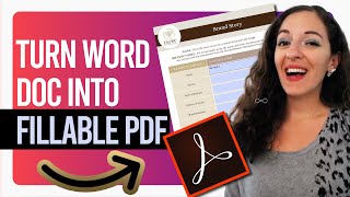 Make An Existing Word Document Into a Fillable PDF Form | Step by Step