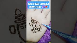 Looking for easy Ganesha🕉️ in mehndi design.... #trending #mehndi #viralshorts #ganesh #shorts