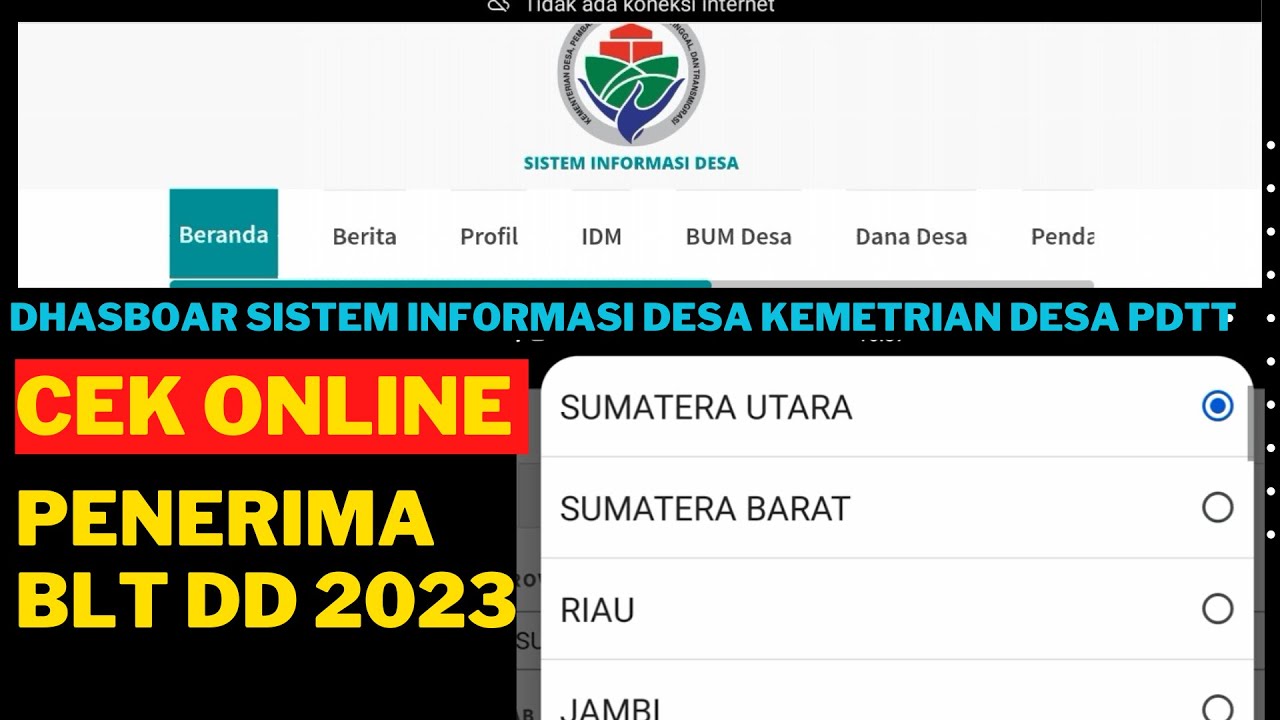 CARA CEK PENERIMA BLT DANA DESA 2023 ONLINE - YouTube