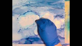 Alcohol ink cloud technique ☁️