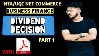 Part 1 Dividend decision |  Dividend policy | Business finance net commerce | by chirag sir