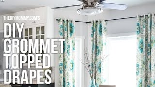 DIY Grommet Top Drapes // My favourite style of curtains to make!