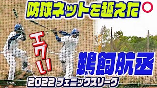 【どこまで飛ぶんだ？】中日 鵜飼航丞 ワクワクが止まらない打撃練習！2022フェニックスリーグ