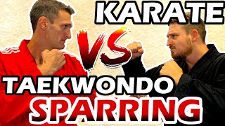 Karate VS Taekwondo Sparring!! 3rd Dan Kempo V 4th Dan TKD (World)
