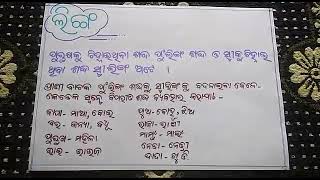 ଓଡ଼ିଆ ବ୍ୟାକରଣ ଲିଙ୍ଗ ପରିବର୍ତ୍ତନ ପ୍ରାଥମିକ ଶ୍ରେଣୀରେ।