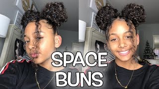 Two Buns With Swoop Edges Natural Hair Mariah N1