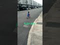 Umar plays push bike