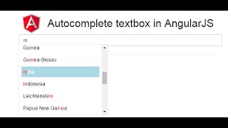 Implement autocomplete textbox in AngularJS