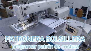 ¿Cómo programar patrón de costura?paso a paso *muy fácil*PATRONERA BOLSILLERA JACK JK-T3020-TDB-D.