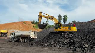 Komatsu PC400 LC vs Scania P360 | Loading Coal