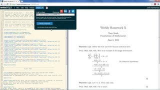 Teaching with WriteLaTeX