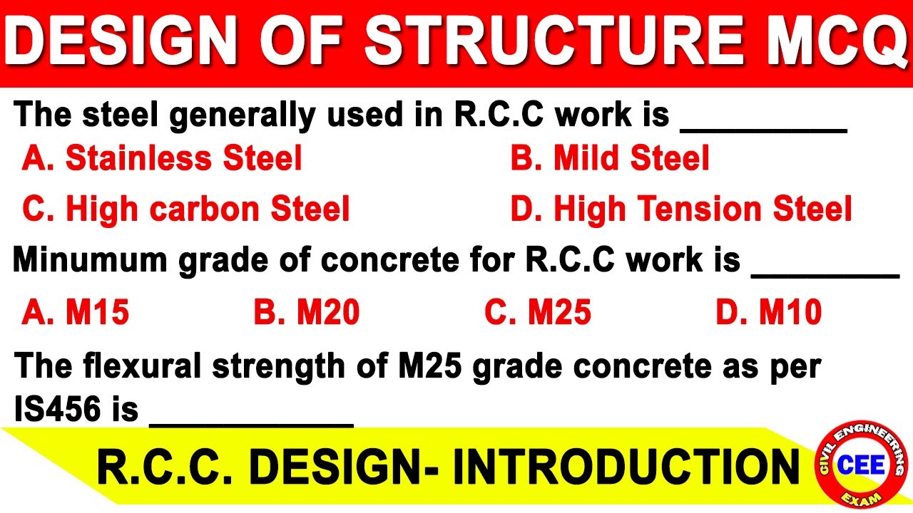 Design Of Structures Mcq | Structural Design Mcq | Design Of Reinforced ...