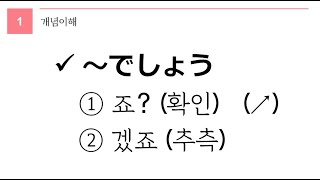 독학 일본어 [초급 3] 29 でしょう