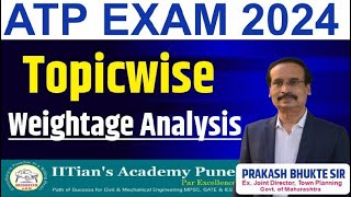 Topicwise Weightage Analysis | Assistant  Town Planner 2024| ATP Exam 2024 | Prakash Bhukte sir #atp