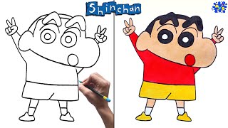 Shinchan Drawing || How to Draw Shinchan Easy Step by Step