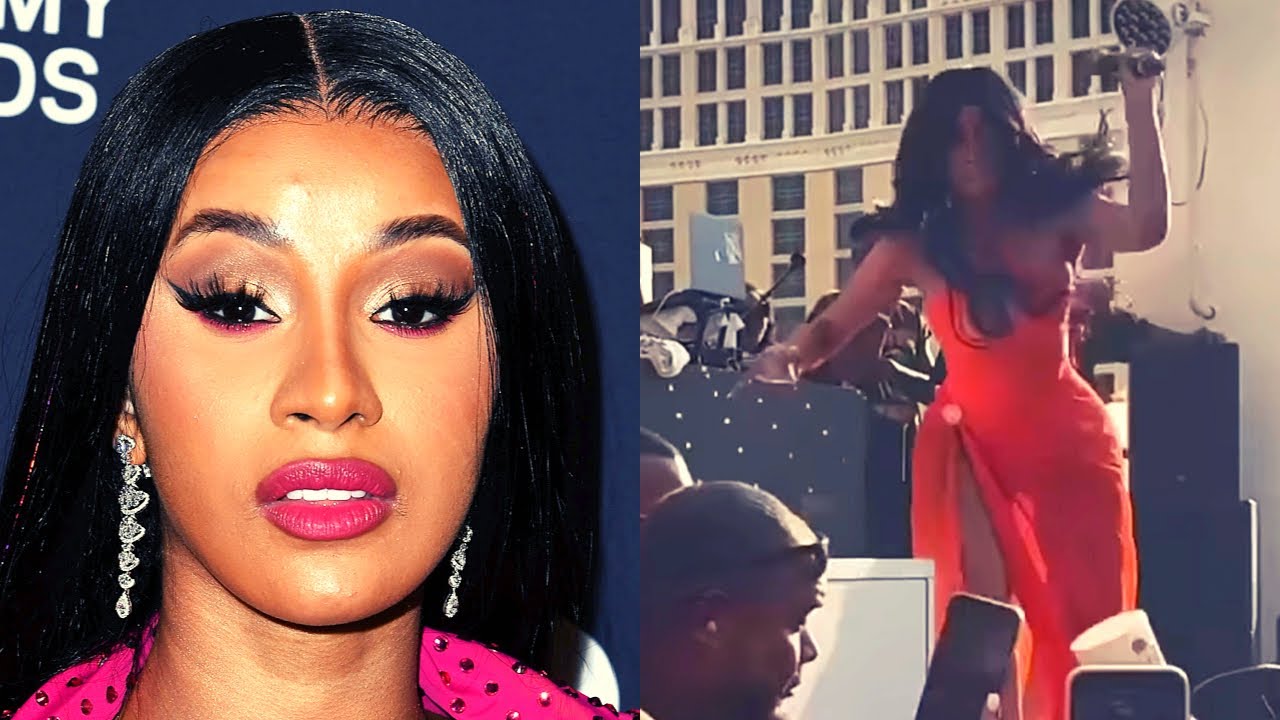 Cardi B Throws Microphone At A Fan Who Throws Water On Her | Latto Goes ...