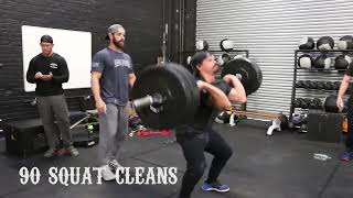 RICH FRONING - DAN BAILEY - JOSH BRIDGES 90 Squat Cleans at 225lbs