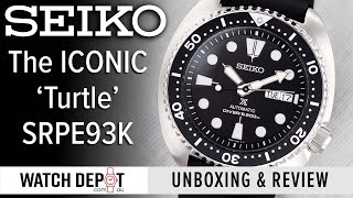 HOROLOGY ROYALTY, Seiko SRPE93K Prospex 'Turtle' Automatic Divers | Unboxing \u0026 Review