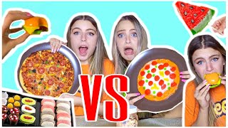 אוכלות אוכל אמיתי לעומת אוכל מגומי! Real food VS gummy food