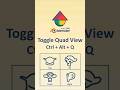 Toggle Quad View - Ctrl + Alt + Q #blender #tutorial #beginner #b3d