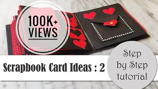 Easy Card ideas for Scrapbook | Lovebook | Step by step Tutorial | Anjali Arts