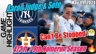 Yankees vs Astros [TODAY] Highlights | Aaron Judge 473 ft /9th Homerun Season 🙌😱 Can't Be Stopped