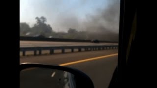 Raw: Driver Captures Video of Turnpike Fire