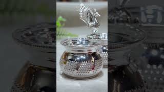 🌺 Elegant 92 5 Silver Panchapali  Peacock Design Pooja Bowls for Festive Rituals 🦚✨🛕