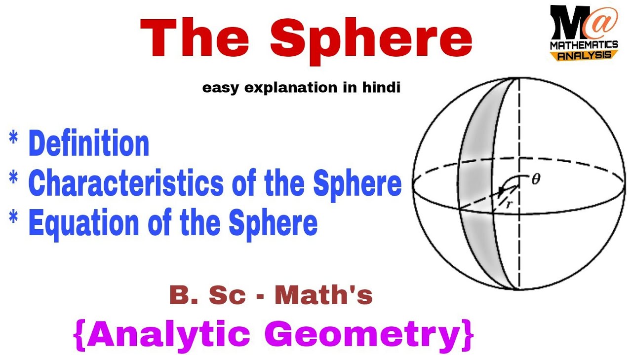 The Sphere || Equation Of A Sphere || Analytic Geometry - YouTube