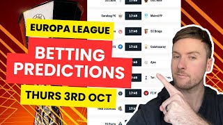 Europa League Betting Tips \u0026 Predictions Thur 3rd Oct - Porto vs Man Utd, Rangers vs Lyon + MORE