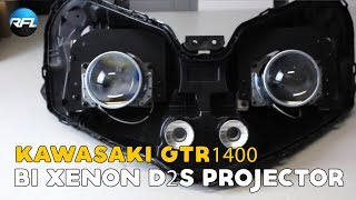 Kawasaki GTR1400 bi xenon D2S projector installation | Kawasaki GTR1400 Headlight Upgrade