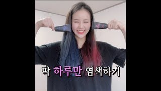 [리뷰] 딱 하루만 염색하기!  | 효주 Hyoju