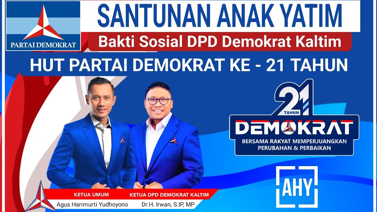 SANTUNAN ANAK YATIM DI HUT PARTAI DEMOKRAT YANG KE - 21 TAHUN,DPD ...