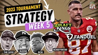 DFS NFL Week 5 Draftkings GPP Strategy and Picks | Tournament Tactics