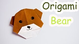 How to make origami bear face