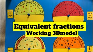 Equivalent fractions working 3D model #equivalent fractions #fraction #3dmodel #workingmodel