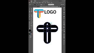 Gradient Letter T Logo Design in Adobe Illustrator#shorts #logo #illustrator