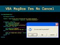 How to use MsgBox Yes No Cancel in Excel VBA