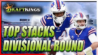 DRAFTKINGS DIVISIONAL ROUND TOP STACKS | NFL DFS PICKS