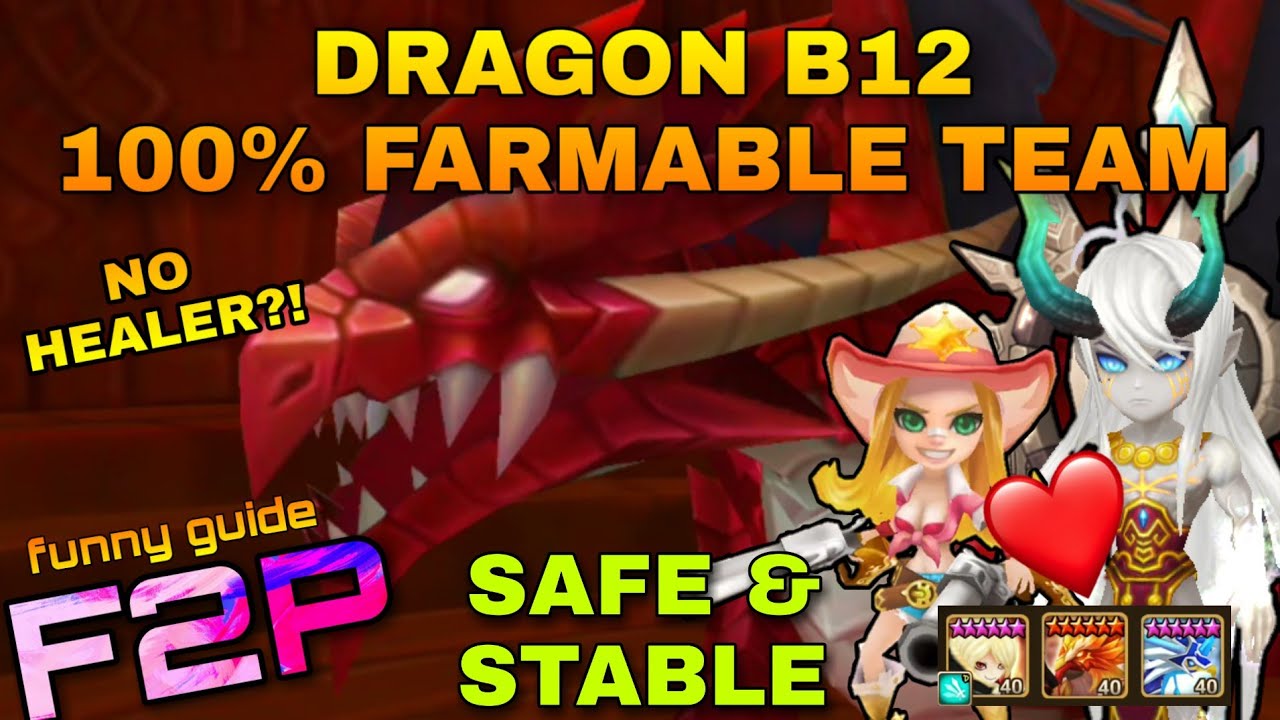 F2P DRAGON B12 / DB12 FARMABLE SAFE TEAM SUMMONERS WAR / SW - YouTube