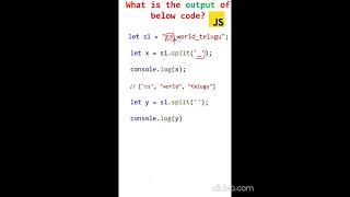 split method in javascript | java script interview questions | javscript tutorials #javascript